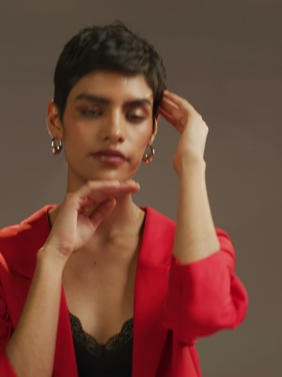 Mashru Vermilion Blazer — the piece, plate 2